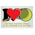 I Love Tennis w/ Racket Photo Hand Mirror (2" x 3")